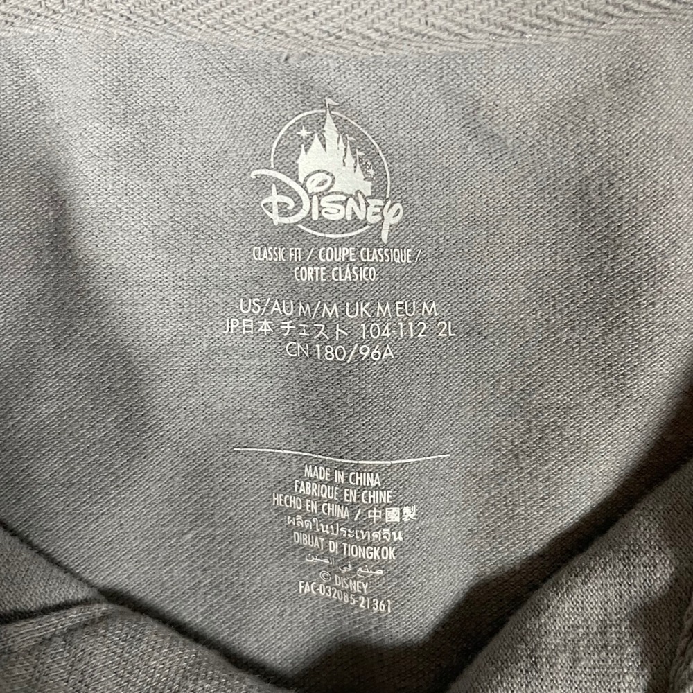 Disney World 50th Anniversary Mickey Mouse Polo Shirt Mens Medium Gray Pique - Picture 2 of 8